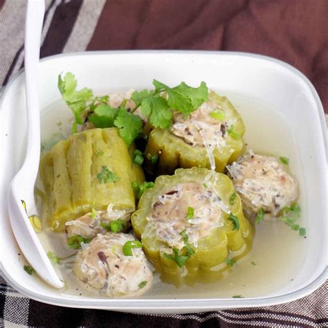 Stuffed Bitter Gourd Soup (Canh Khổ Qua Nhồi Thịt) - NPFamily Recipes | Recipe | Bitter melon ...