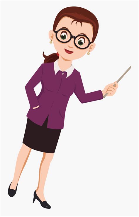 Cartoon Teacher Drawing - Lady Teacher Drawing Cartoon , Free Transparent Clipart - ClipartKey