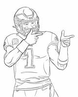 Jalen Hurts Coloring Pages Printable For Free Download sketch template