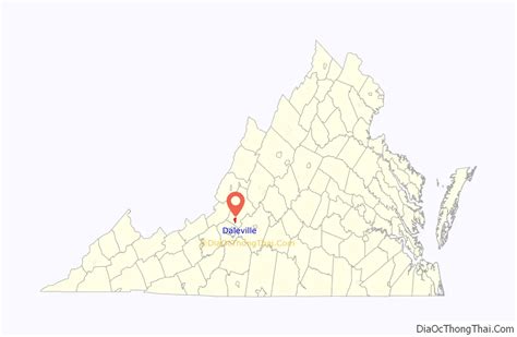 Map of Daleville CDP, Virginia - Thong Thai Real