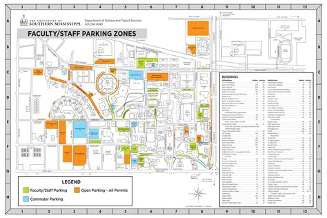 Southern Miss Campus Map - Anetta Mathilda