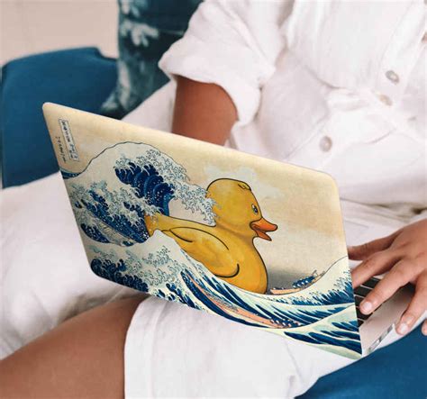 Kanagawa Rubber Duck laptop sticker - TenStickers