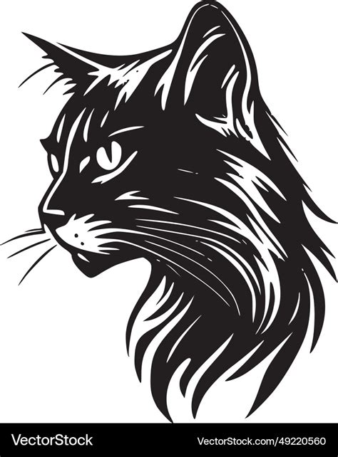 Wildcat - black and white isolated icon Royalty Free Vector