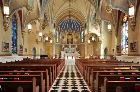 Interior of St. Andrew's Catholic Church - Catholic Stock Photo