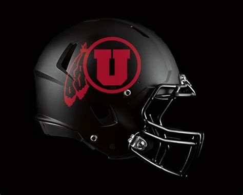 New Black Helmet for the University of Utah football team! #GoUtes ...