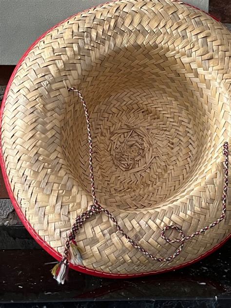 Vintage Woven Straw Cowboy Hat/Mexican - Gem