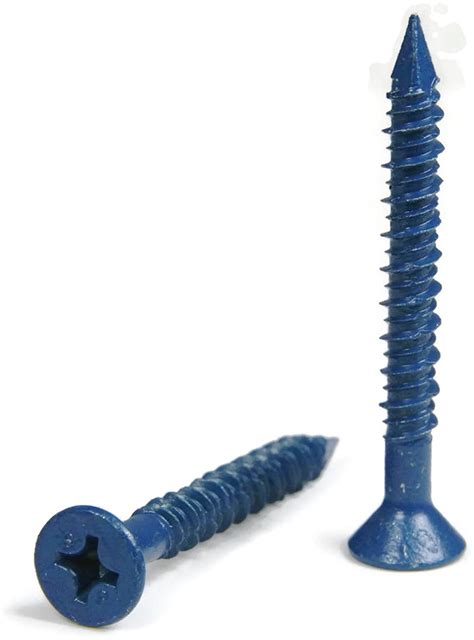 1/4' Phillips Flat Head Tapcon Style Masonry Concrete Screws + Bit - Qty 1000 (1/4' x 3-3/4 ...