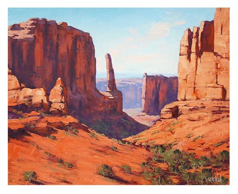 CANYON PAINTING DESERT Landscape Painting Traditional Art by Listed ...