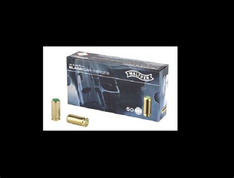 WALTHER 9MM Blanks, For use with 9mm PAK self loading replica's only, 50 Round Box — Evandale ...