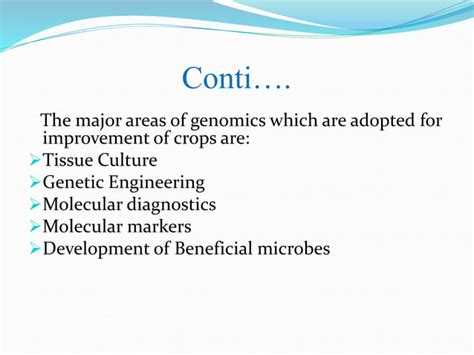 Applications of genomics in plants | PPT