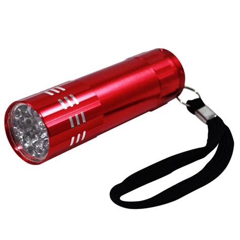 9 LED Super Bright Portable Mini Flashlight with Lanyard - Multiple ...