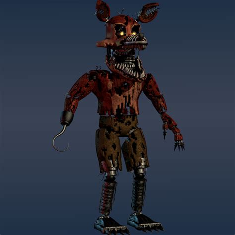 Nightmare Foxy V1 Finished - [FNaF 4 Blender] by ChuizaProductions on DeviantArt