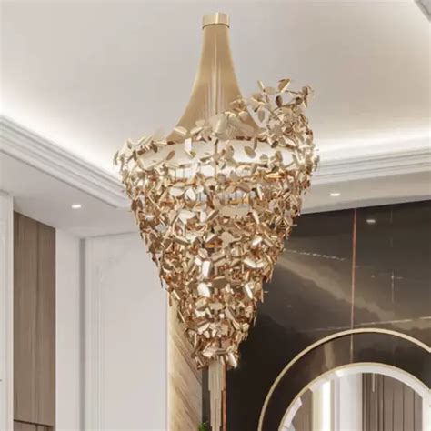 McQueen II - Brass And Crystal Chandelier - Amber / Gold - LightStore