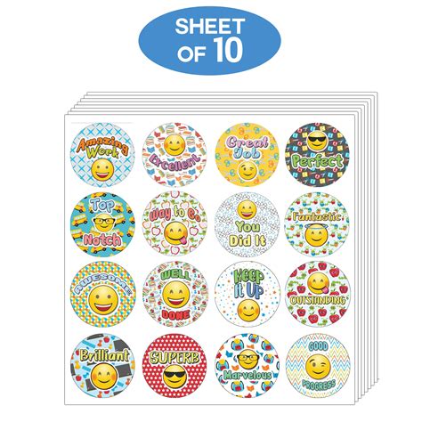 Creanoso Emoji Teacher Grading Stickers - Amazing Incentives and Givea