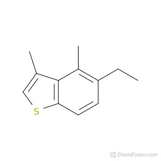 5-ethyl-3,4-dimethyl-1-benzothiophene Structure - C12H14S - Over 100 million chemical compounds ...