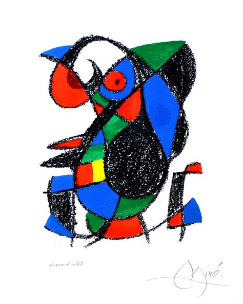 Joan Miró, Plate 9 (From Lithographs II), 1975, Lithograph