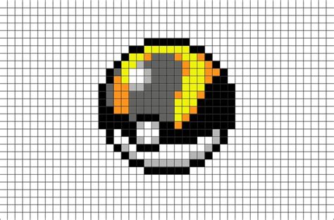 Ultra Ball Pixel Art | Pixel art pokemon, Pixel art, Minecraft pixel art