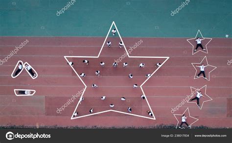 Graduates Liaocheng University Line Shape Stars Pose Creative ...