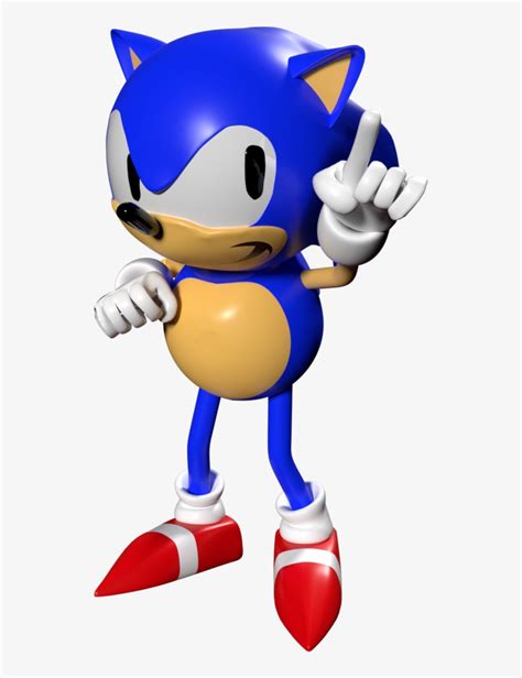 Classic Sonic Model Recreation - Sonic Xtreme Sonic 3d Model PNG Image ...