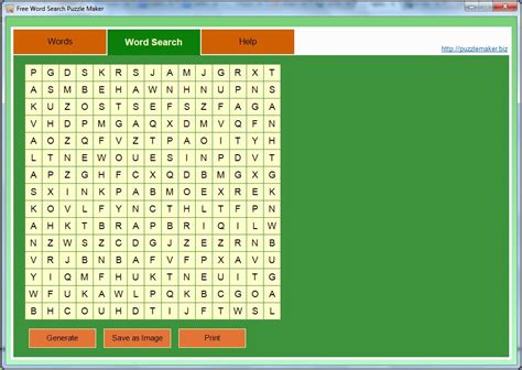 Free Word Search Puzzle Maker - Media Freeware Download