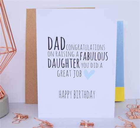 Dad Birthday Card Fabulous Daughter Dad Card From Daughter