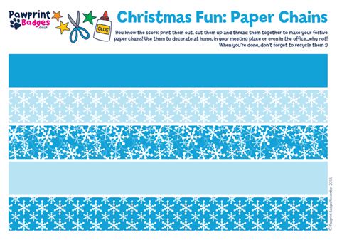 Paper Chain - Snowflake Pattern - Pawprint Family