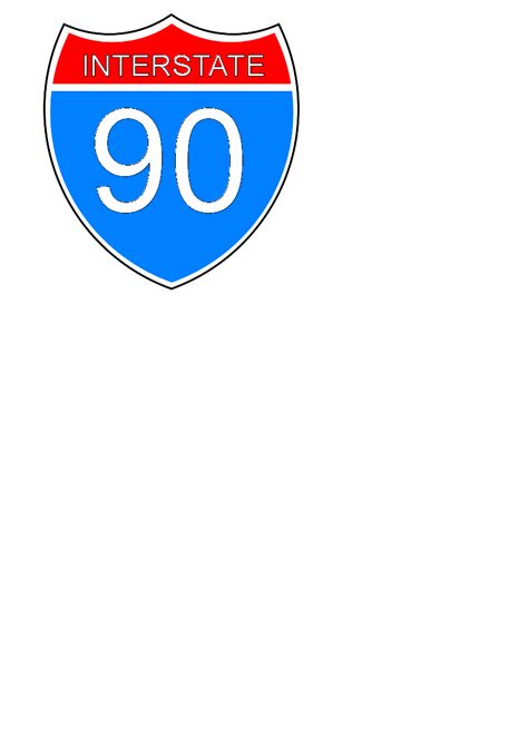 Interstate 90 Sign Clip Art at Clker.com - vector clip art online, royalty free & public domain