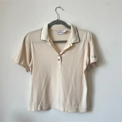 Women's Cream and Tan Polo-shirts | Depop