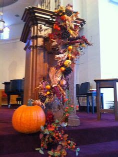 Thanksgiving church decorations | The Sanctuary decorated for the Thanksgiving Mass | Fall ...