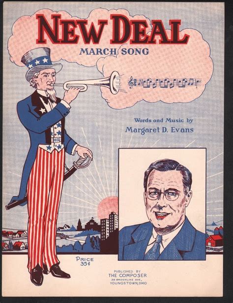 New Deal 1936 Franklin Delano Roosevelt | Songs, Song book, Sheet music