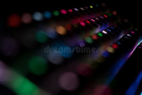 Top View of Two Illuminated RGB Keyboards in the Dark Stock Photo - Image of comfortable, design ...