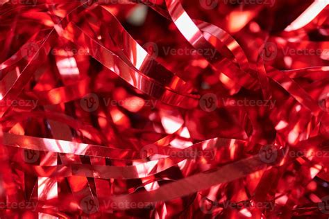 Party red tinsel, holiday background 12800138 Stock Photo at Vecteezy