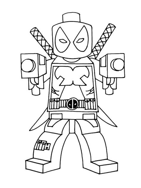 Lego Deadpool coloring pages