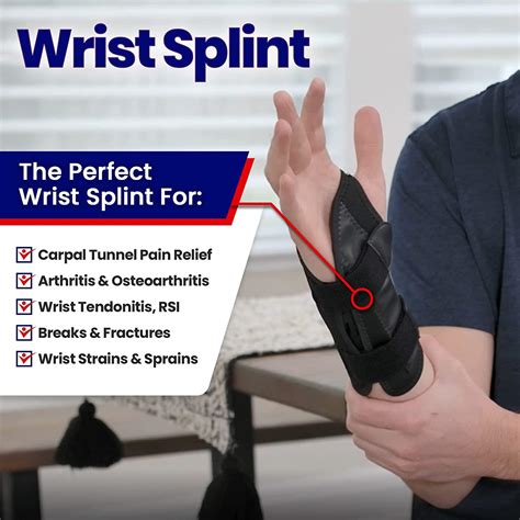 Night Support Carpal Tunnel Wrist Brace - Pain Relief Splint ...