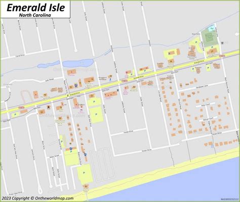 Emerald Isle Map | North Carolina - Ontheworldmap.com
