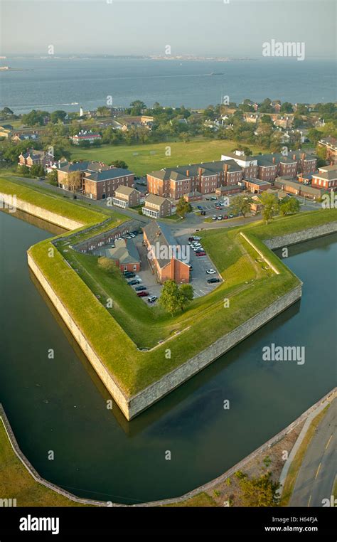 USA, Virginia, Aerial photograph of Fort Monroe in Hampton Stock Photo - Alamy