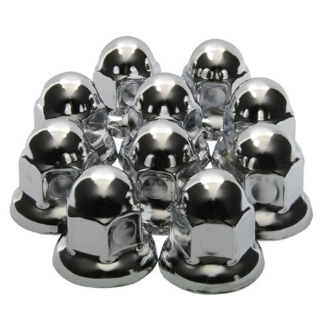 RoadPro 33mm Flanged Chrome Plated Lug Nut Covers, 10-Pack