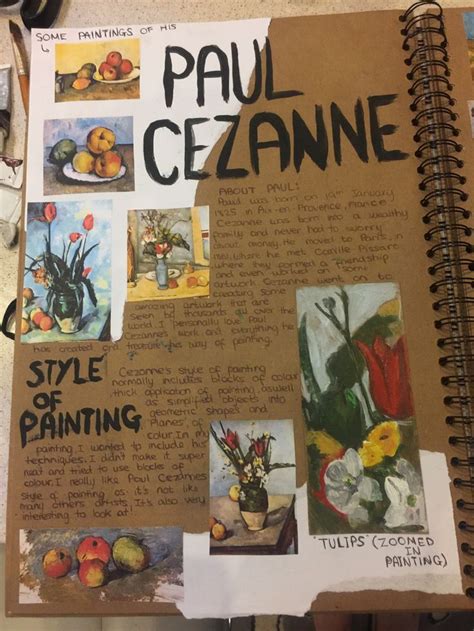 Paul Cézanne research page | Gcse art sketchbook, Art diary, Art analysis