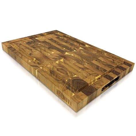 Extra Large Reversible Teak Wood Cutting Board 18x12x1.25 Butcher Block ...