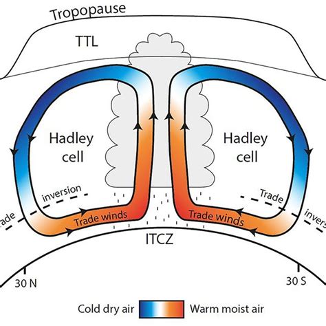 The Hadley cell within the troposphere around the equator | Download Scientific Diagram