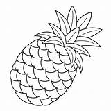Pineapple Coloring Pages sketch template