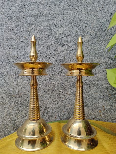 10 Inch Brass Kerala Nilavilakku brass Kerala Lamp, Kerala Vilakku ...