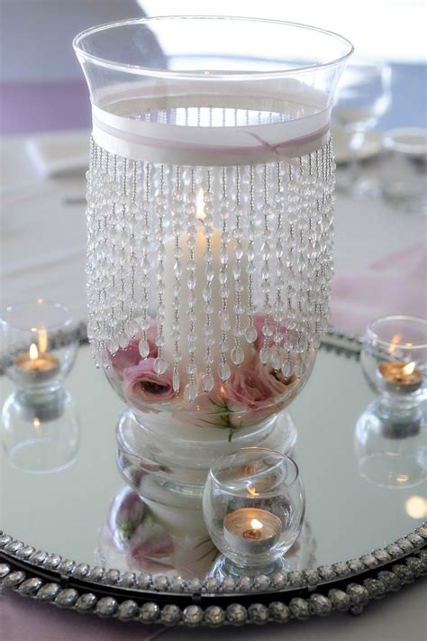 Hurricane Centerpieces For Wedding 7 | Hurricane centerpiece, Diy candle holders glass, Paper vase