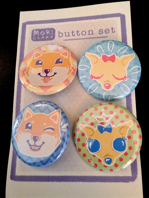 Funny Buttons And Stuff: puppy dog buttons set of 4