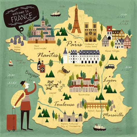 Illustrated Map France