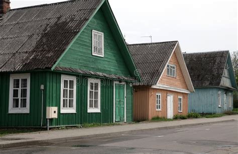 A Row of Houses in Different Colors Stock Photo - Image of building ...