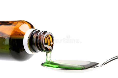 Pouring medical syrup stock image. Image of dosage, health - 117667541