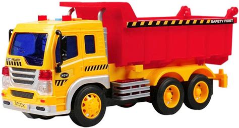 MEGA Big Dump Truck with Lights and Sound,Push and Go Friction Vehicle Toy for Kids Age 3 ...