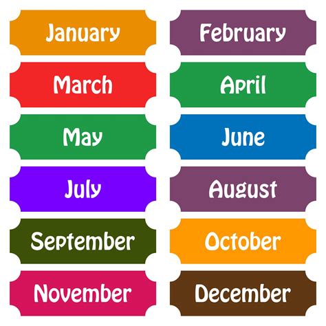 Printable Calendar Months Of The Year Pdf | Months in a year, Month labels, Printable calendar