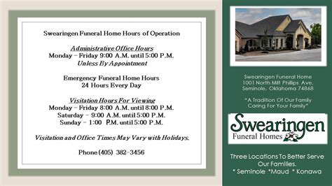 Swearingen Funeral Home | Seminole OK funeral home and cremation